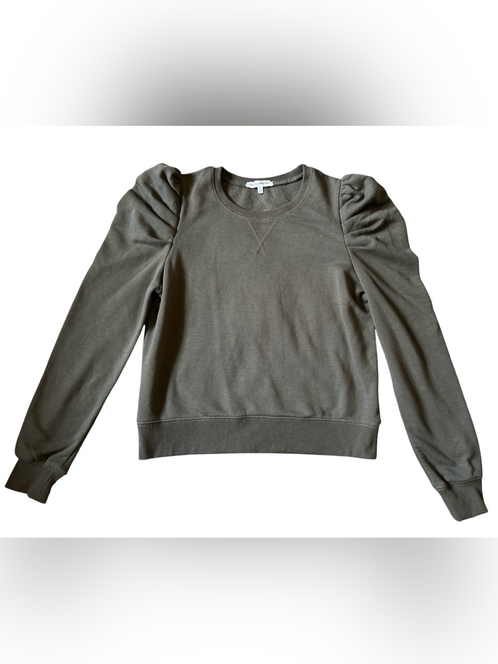 Rebecca Minkoff Designer Janine Sweatshirt Olive Green Women’s Size Medium